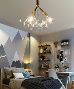 Đèn chùm trang trí bong bóng thủy tinh trong suốt