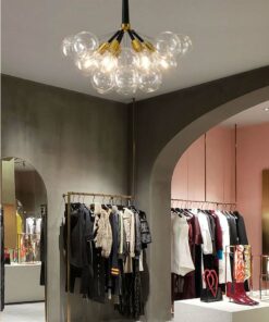 Đèn chùm trang trí bong bóng thủy tinh trong suốt