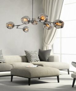 đèn chùm thủy tinh hiện đại trang trí