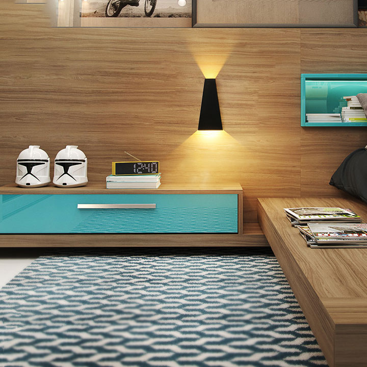 đèn hắt tường 2 đầu trong nhà và ngoài trời