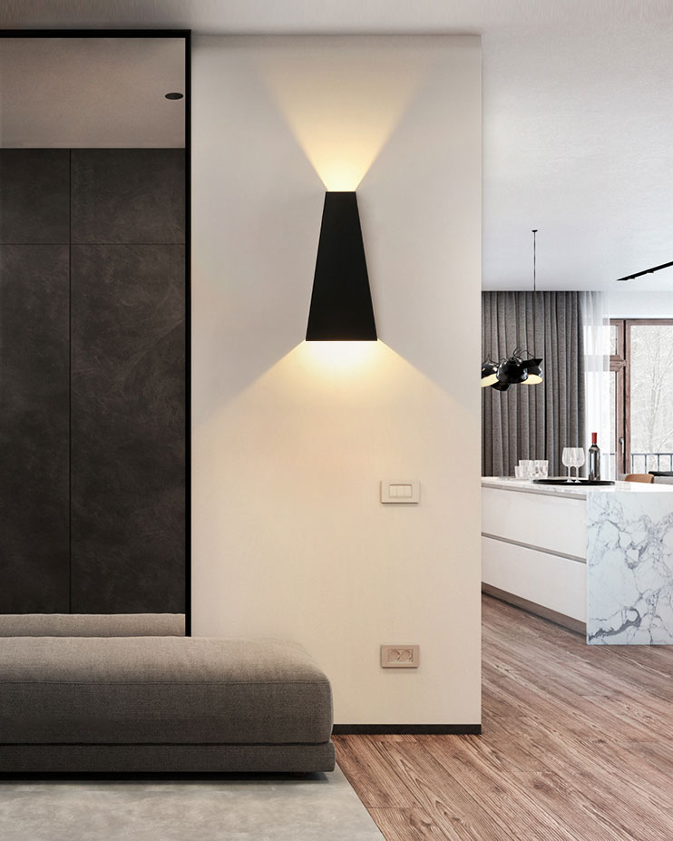 đèn hắt tường 2 đầu trong nhà và ngoài trời