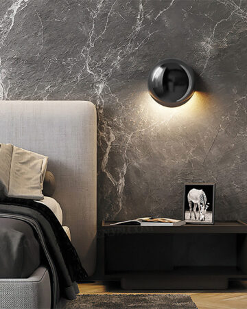 Đèn hắt tường khối tròn thép phủ bóng phong cách tối giản 65293