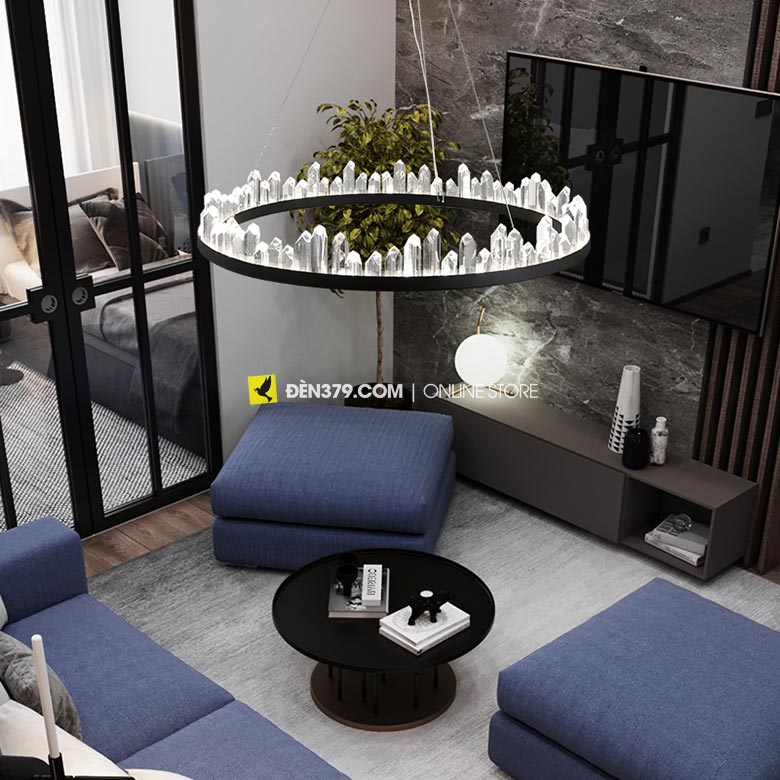 VIRGO V1228/120 | Đèn thả trang trí vòng tròn pha lê cao cấp