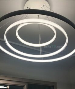 Đèn thả thanh ngang vàng đồng hiện đại trang trí bàn ăn L12274