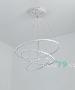 Đèn thả thanh ngang vàng đồng hiện đại trang trí bàn ăn L12274