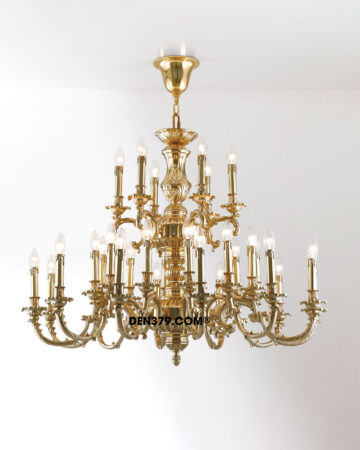 Đèn chùm thân đồng cao cấp phong cách cổ điển 30 bóng MD1101/30