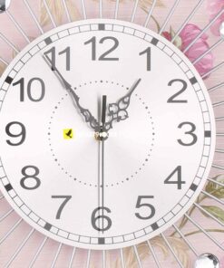 Đồng hồ trang trí gắn tường màu bạc hạt pha lê VIRGO VO-1903S