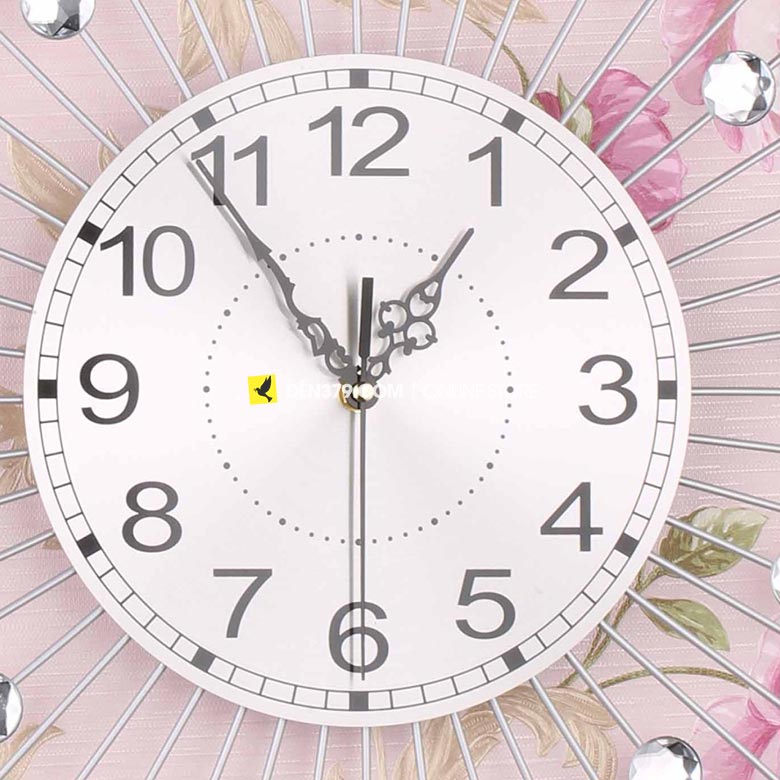 VIRGO VO-1903S | Đồng hồ trang trí gắn tường màu bạc hạt pha lê