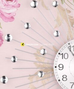 Đồng hồ trang trí gắn tường màu bạc hạt pha lê VIRGO VO-1903S