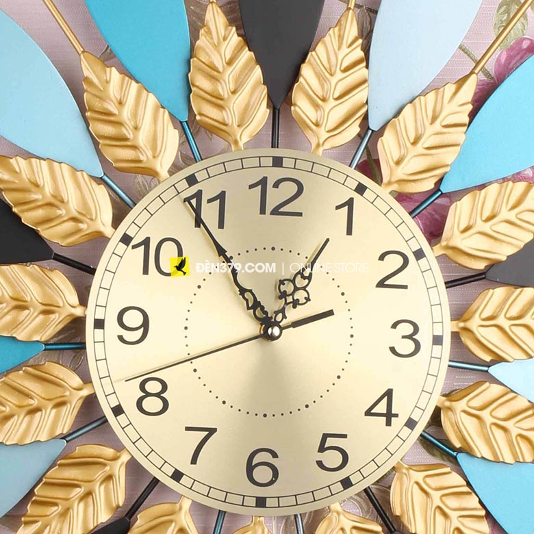 VIRGO VO-2003 | Đồng hồ trang trí gắn tường Lá cách điệu