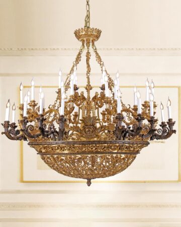 Đèn chùm đồng nến cao cấp