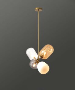 Đèn chùm trang trí nhỏ gọn Chao thủy tinh nhiều màu L12283