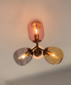 Đèn chùm trang trí nhỏ gọn Chao thủy tinh nhiều màu L12283