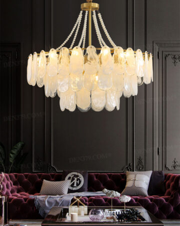 Đèn chùm thủy tinh trang trí phong cách Bắc Âu sang trọng 67573