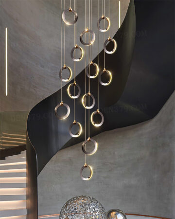 Đèn thả trang trí thông tầng 16 bóng 86599