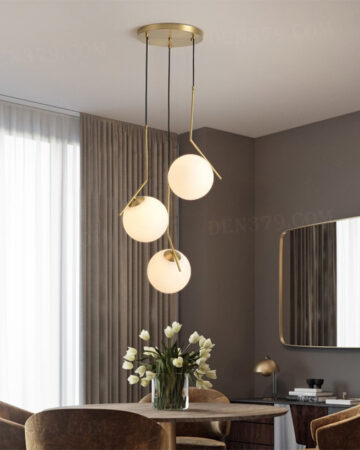 Bộ đèn thả thủy tinh 3 chiếc 84090