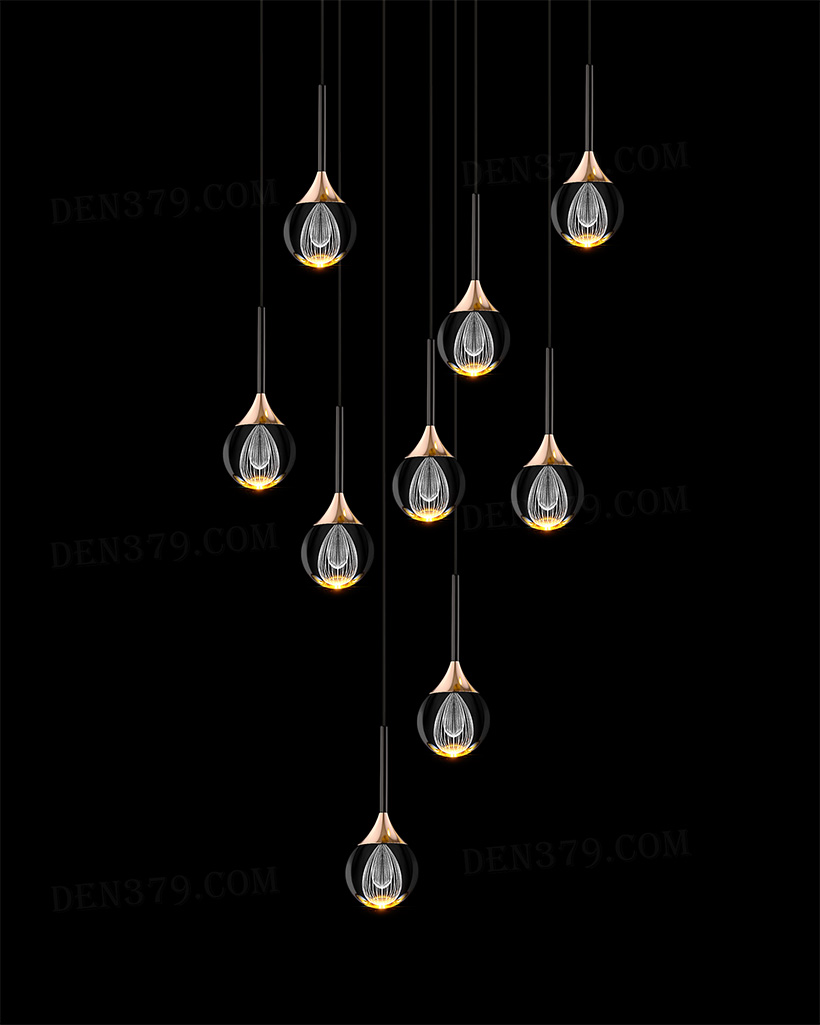 Đèn thả trang trí pha lê cao cấp 84138/3