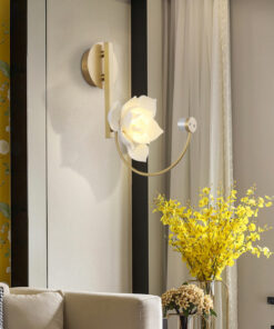 Đèn tường Hoa sen trắng trang trí phòng ngủ, phòng khách đẹp & cao cấp