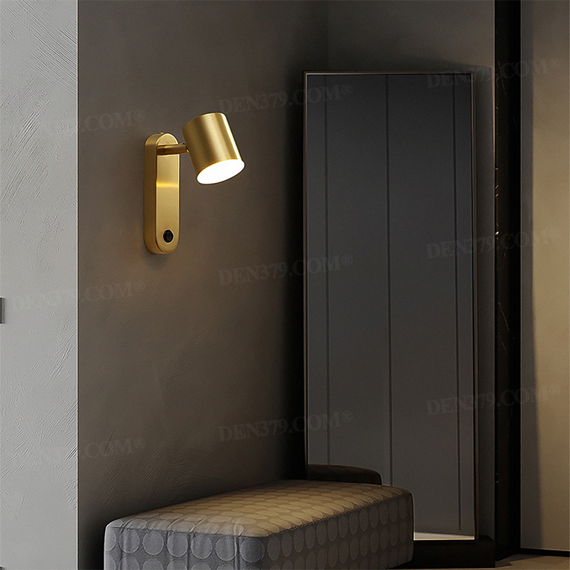 Đèn tường đọc sách phòng khách, phòng ngủ thân đồng cao cấp 65475