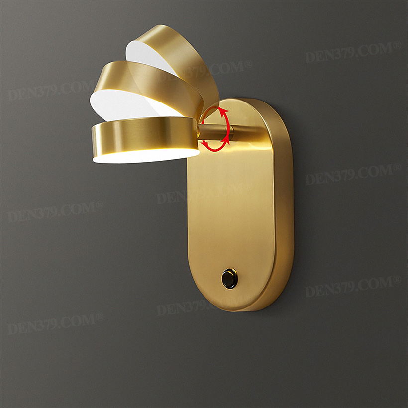 Đèn tường đọc sách phòng khách, phòng ngủ thân đồng cao cấp 65475