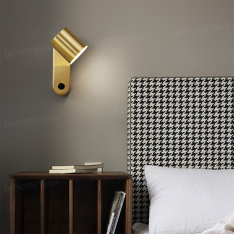 Đèn tường đọc sách phòng khách, phòng ngủ thân đồng cao cấp 65475