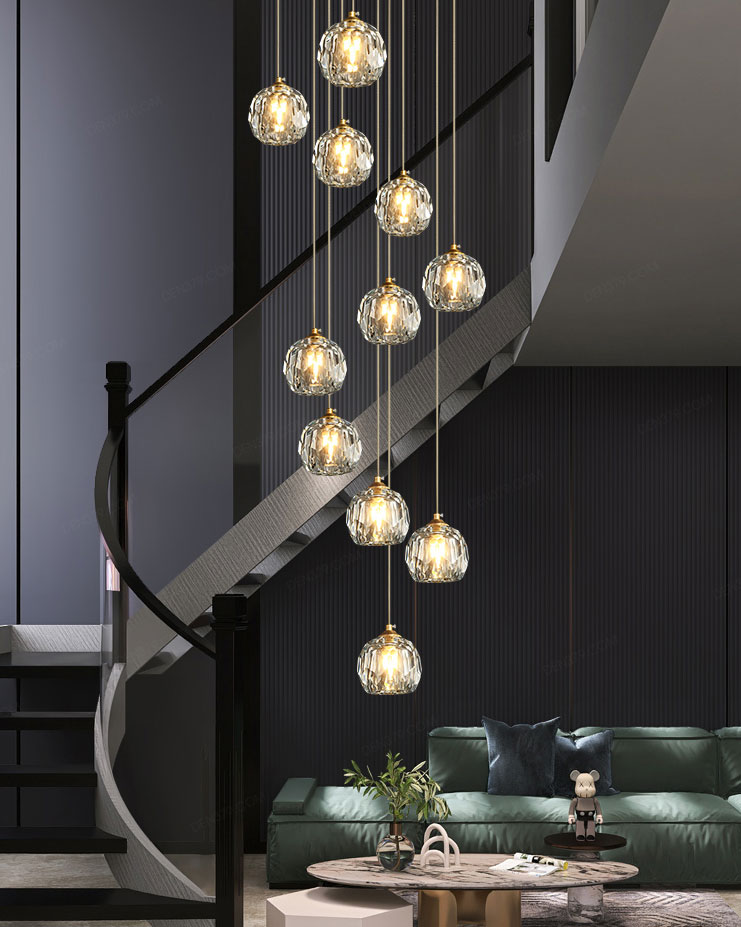 Đèn thả trang trí pha lê thông tầng cao cấp 41233