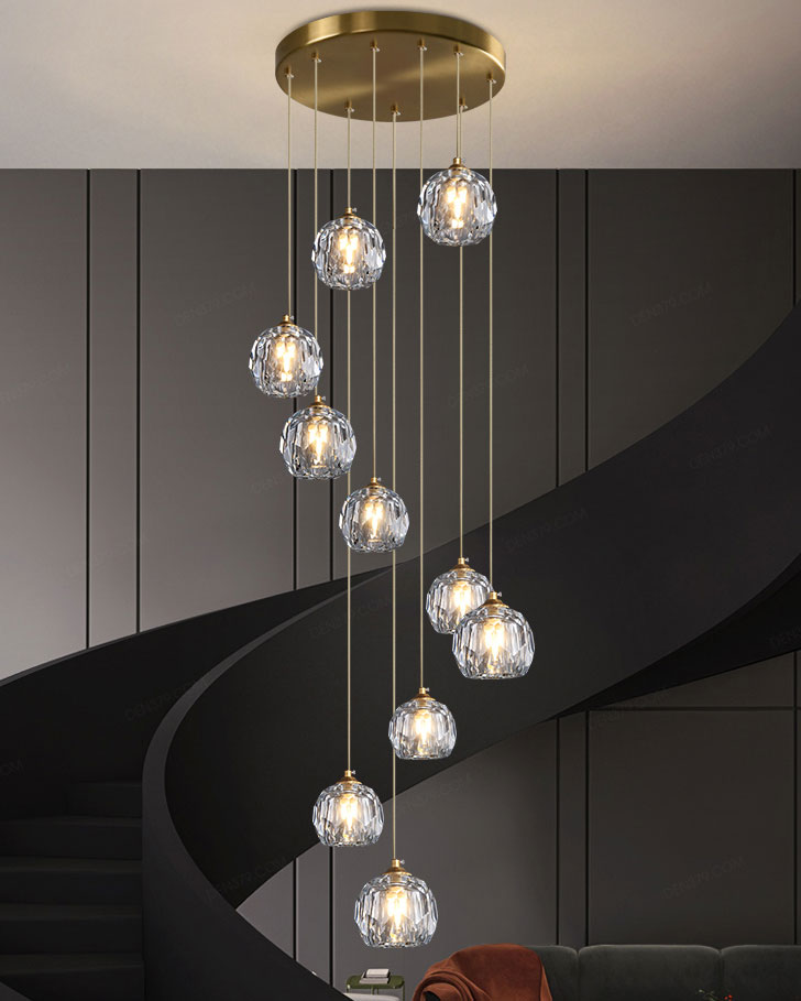 Đèn thả trang trí pha lê thông tầng cao cấp 41233