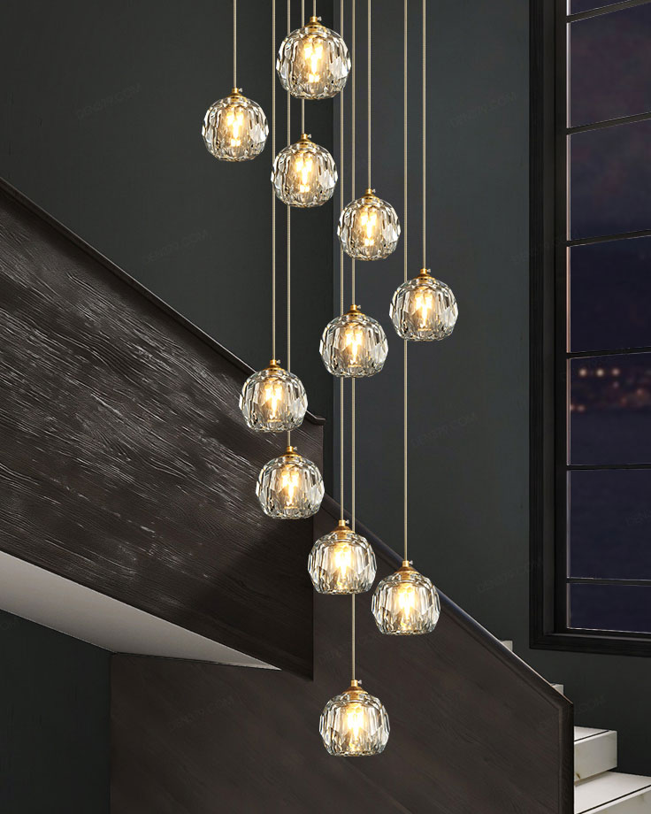 Đèn thả trang trí pha lê thông tầng cao cấp 41233