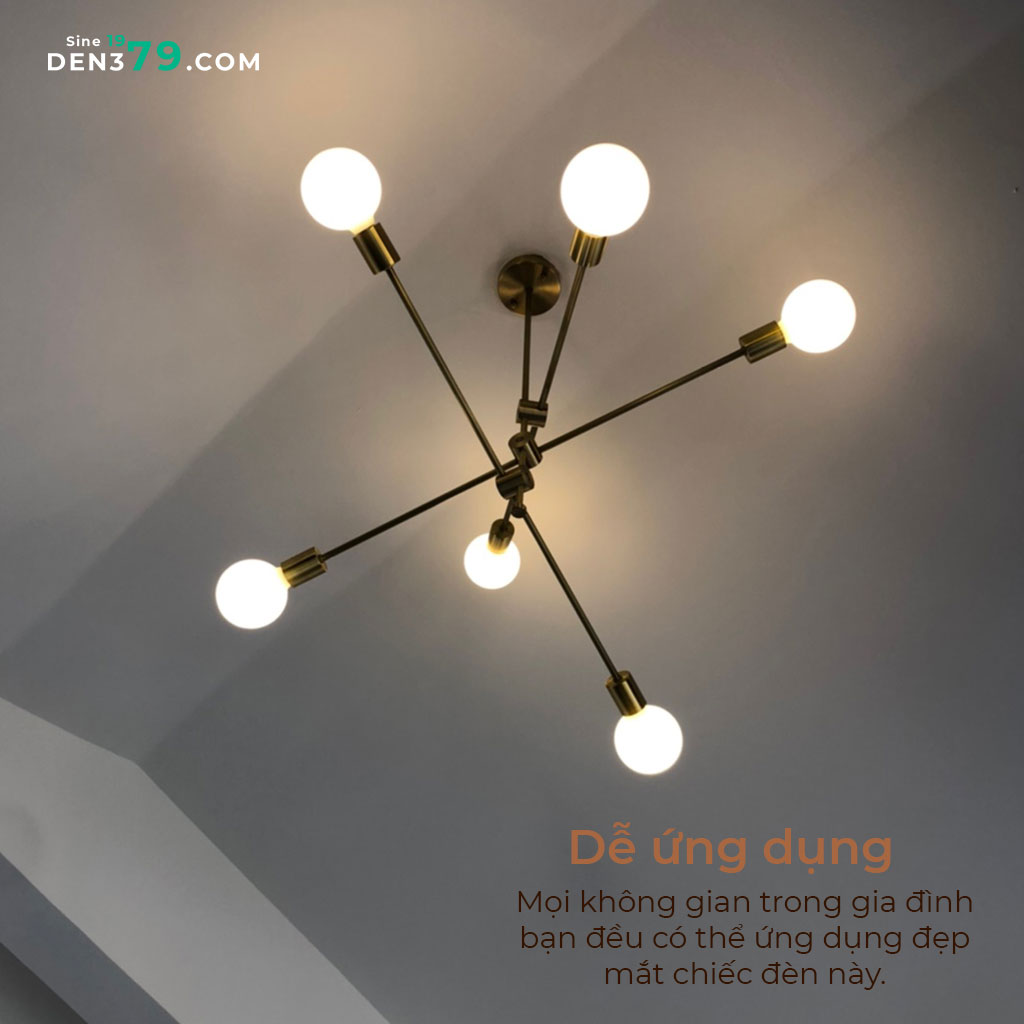 Đèn chùm hiện đại 6 bóng