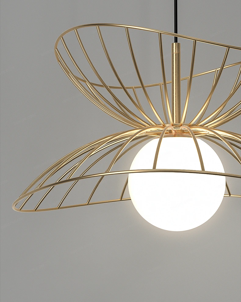 Đèn thả trang trí khung hợp sắt nghệ thuật P7921