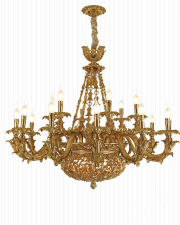 Đèn chùm đồng cao cấp Julius Caesar 22 tay