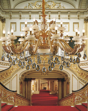 Đèn chùm đồng chao Đá Ngọc cao cấp MD8025