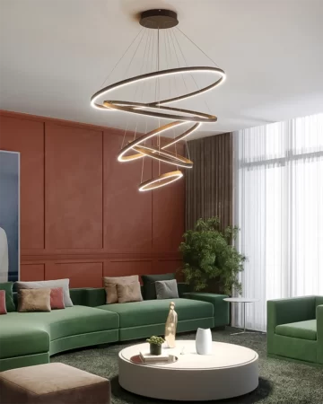 Đèn thả trang trí 5 vòng tròn LED D7051T5