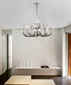 VIRGO V80081 | Đèn chùm thủy tinh khói cao cấp