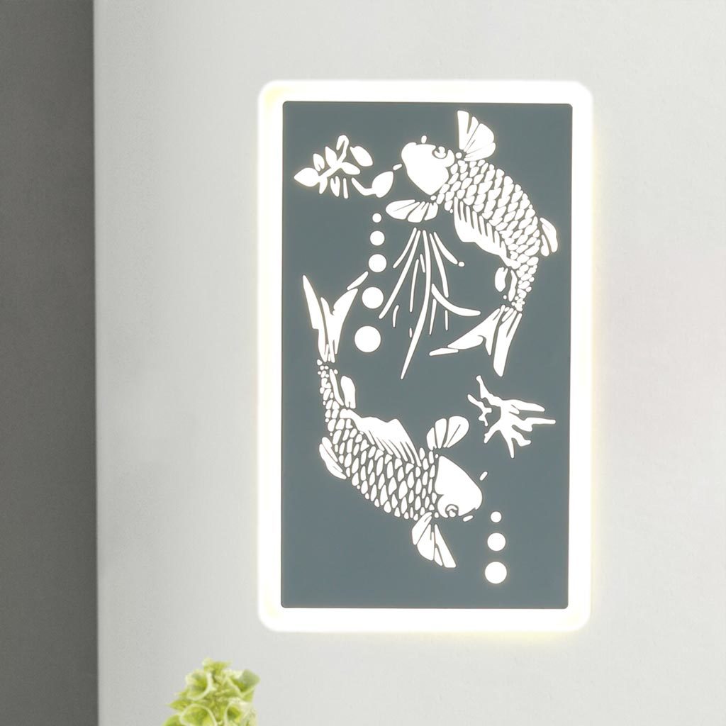 Đèn LED dán tường tranh Cá Chép