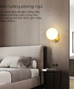 đèn gắn tường trang trí quả cầu thủy tinh