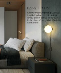 đèn gắn tường trang trí quả cầu thủy tinh