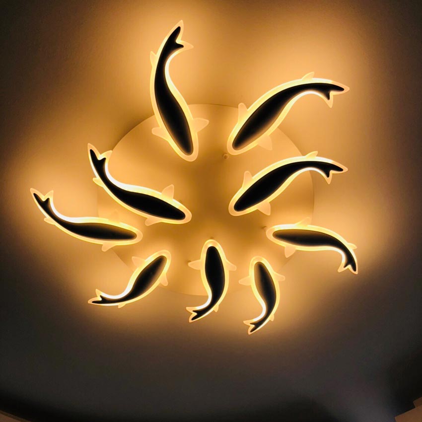 Đèn mâm LED ốp trần Đàn Cá Heo