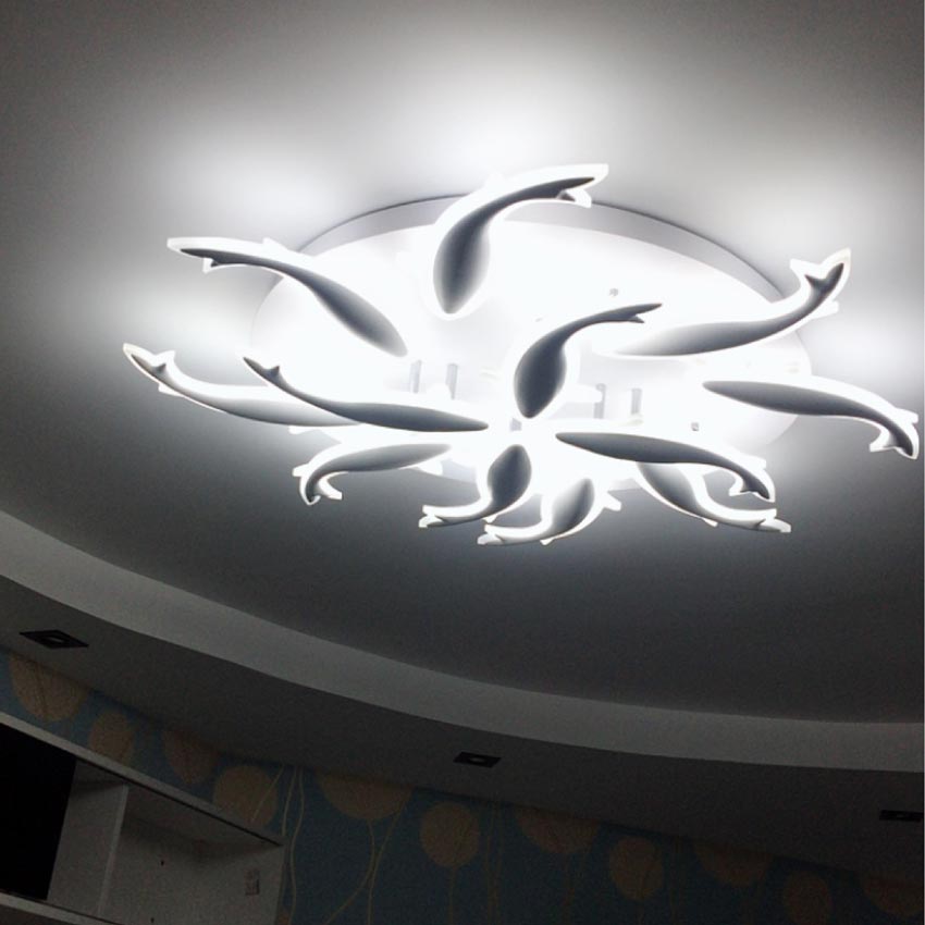 Đèn mâm LED ốp trần Đàn Cá Heo