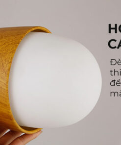 Đèn thả trang trí gỗ & thủy tinh KD85775