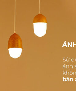 Đèn thả trang trí gỗ & thủy tinh KD85775