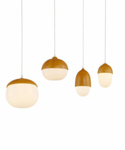 Đèn thả trang trí gỗ & thủy tinh KD85775