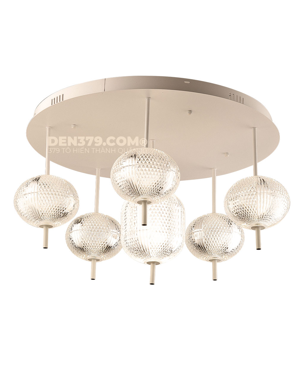 Đèn mâm ốp trần thủy tinh trang trí cao cấp LV8960