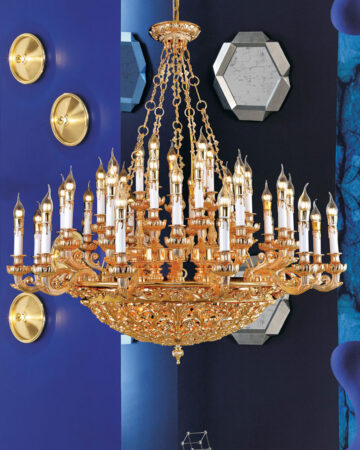 Đèn chùm đồng nến cao cấp