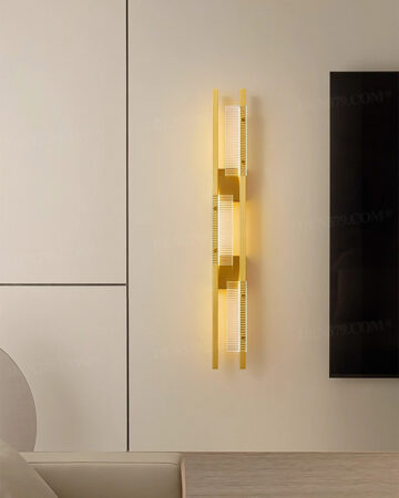 Đèn tường bằng đồng chao thủy tinh độc đáo 65794