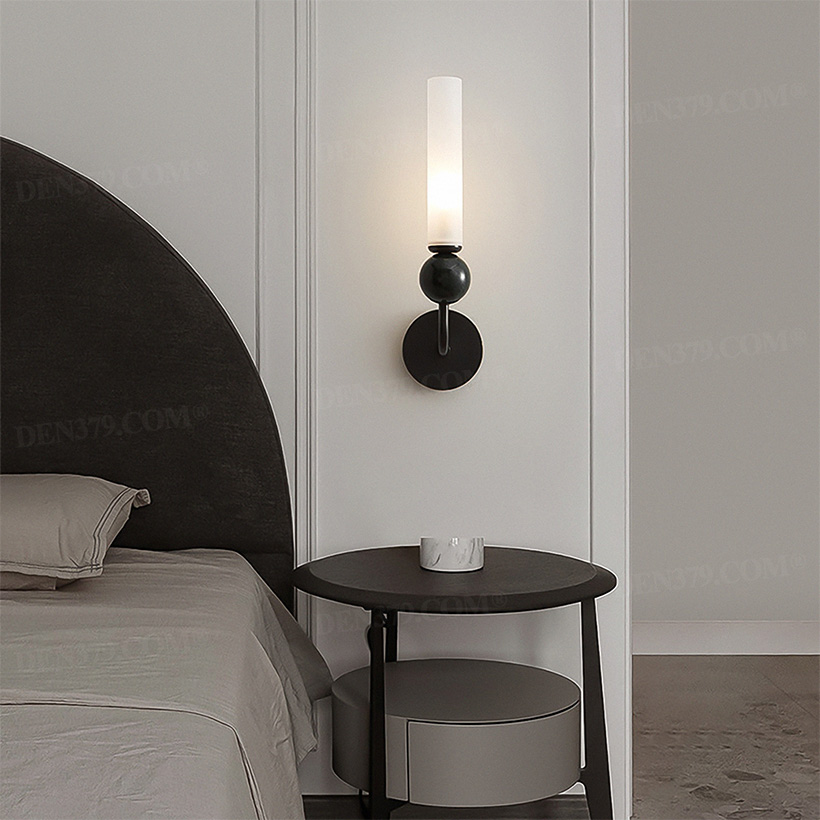 Đèn tường hiện đại bằng đồng và đá marble 65864