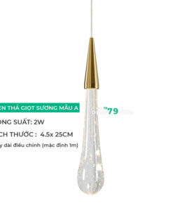 Đèn thả trang trí, thả thông tầng thủy tinh LTD15