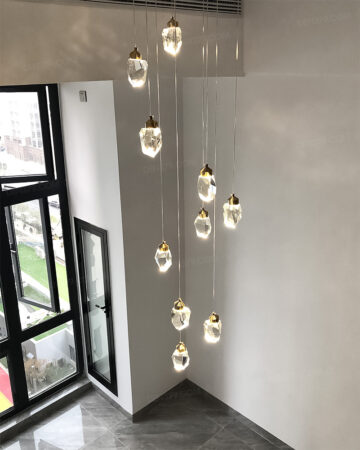 Đèn thả pha lê trang trí thông tầng 72641