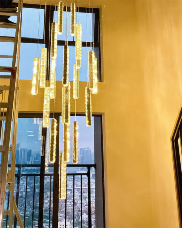 Đèn thả pha lê cao cấp trang trí thông tầng 36 bóng 72716