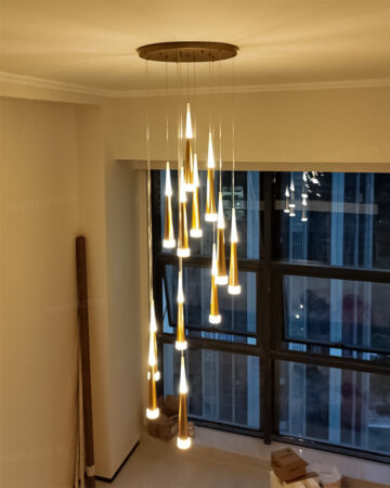 Đèn thả trang trí thông tầng 12 bóng 72789